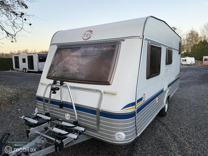 Tec 460GD Tour STAPELBEDDEN Airco Voortent, Caravans en Kamperen, Caravans, Bedrijf, tot en met 5, 750 - 1000 kg, T.E.C., 6 tot 7 meter