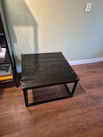 Zwarte Salontafel, Ophalen, 50 tot 100 cm, Vierkant, 50 tot 100 cm