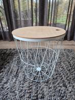 Leuke bijzettafel met opbergmand, Ophalen, Minder dan 45 cm, Minder dan 55 cm, Rond
