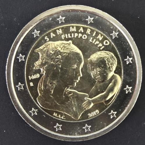 San Marino 2019: 550e overlijdensdag van Filippo Lippi, Postzegels en Munten, Munten | Europa | Euromunten, Losse munt, 2 euro