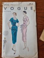 Vogue 7856 vintage patroon jurk, Hobby en Vrije tijd, Kledingpatronen, Ophalen of Verzenden, Zo goed als nieuw, Vrouw, Overige merken