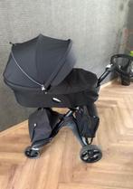 Stokke kinderwagen zwart, Gebruikt, Verstelbare duwstang, Combiwagen, Ophalen