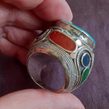 Islam: Enorme Islamitische Cloisonné Ring met Zegel beschikbaar voor biedingen