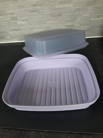 Tupperware brooddoos-bewaar-bakkersdoos vintage groot lila beschikbaar voor biedingen