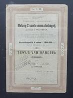 Malang Stoomtrammaatschappij (Ned.Indie) 1896, Postzegels en Munten, Aandelen en Waardepapieren, Verzenden, Voor 1920, Aandeel