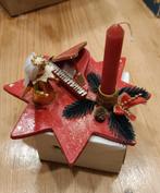 Oud houten ster met engeltje,kandelaar en piano goede staat, Antiek en Kunst, Curiosa en Brocante, Ophalen of Verzenden