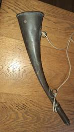 Antieke Bronzen Hoorn, Ophalen of Verzenden, Brons