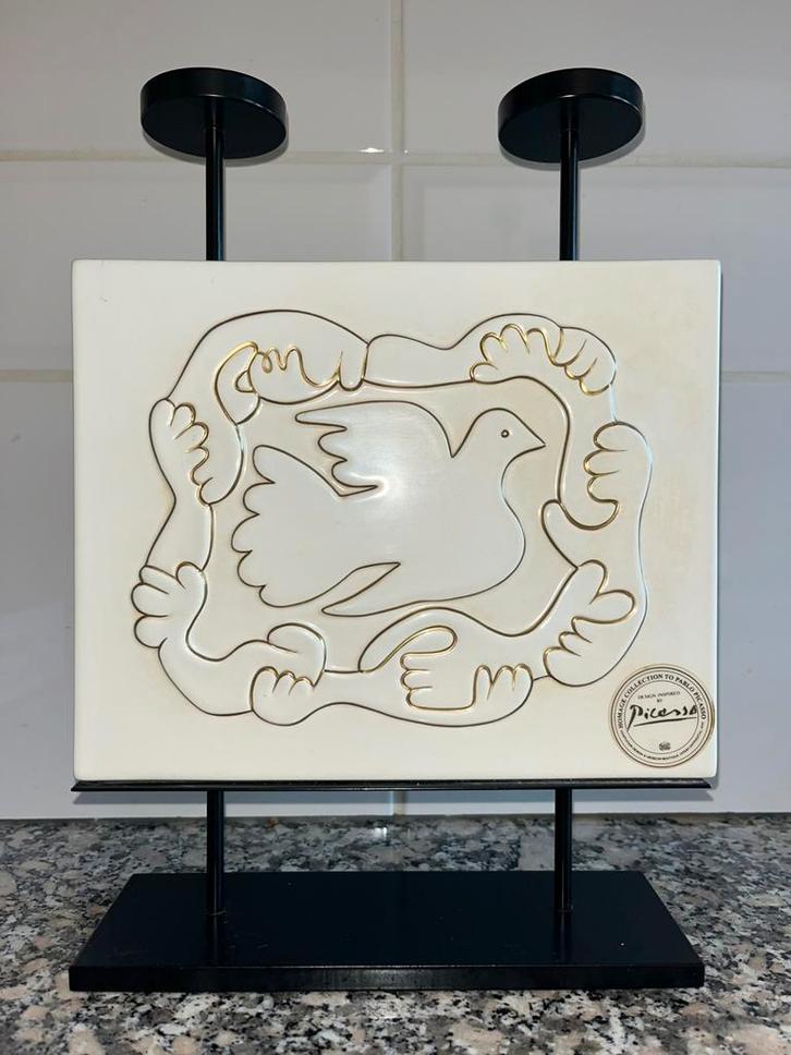 Kandelaar vredesduif ontwerp Picasso., Antiek en Kunst, Kunst | Designobjecten, Ophalen of Verzenden