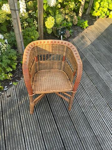 Vintage rotan Frans kinder fauteuil izgsy beschikbaar voor biedingen