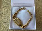 Vintage Prisma schakelarmband horloge Double, Overige merken, Polshorloge, Ophalen of Verzenden, Goud