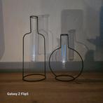 Set van twee decoratieve vaasjes, Verzenden, Zwart, Nieuw, Glas