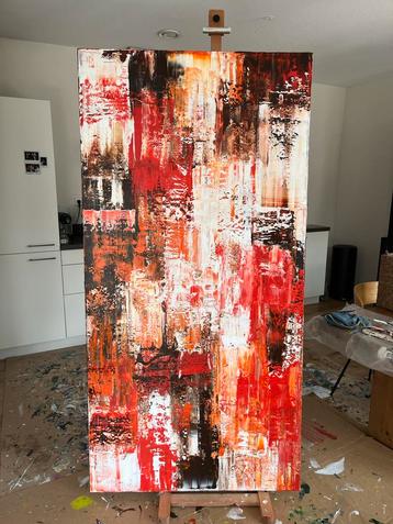 Studio opruiming - Abstract schilderij (eigen werk) beschikbaar voor biedingen