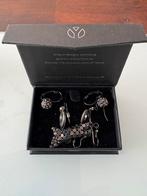 Yolora Oorbellen Set - Zwart, Met kristal, Overige materialen, Zwart, Ophalen of Verzenden