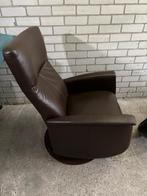 Prominent Relaxstoel Leer Donkerbruin - Maat S, Ophalen, Zo goed als nieuw, 50 tot 75 cm, Leer