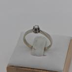 Gouden ring 14k 585 met diamant - Maat 17 Wit goud, Sieraden, Tassen en Uiterlijk, Ringen, Ophalen of Verzenden, Zo goed als nieuw