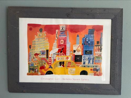 * Artprint Christopher Corr Berkeley Squa Gallery Yellow cab, Antiek en Kunst, Kunst | Schilderijen | Abstract, Ophalen