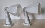 2 oude Franse wandlampjes, porselein met opaline glas, Ophalen of Verzenden, Gebruikt, Glas