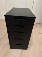 Zwarte ladekast Ikea Alex, Huis en Inrichting, Kasten | Ladekasten, Ophalen, Minder dan 50 cm, 5 laden of meer, Zo goed als nieuw