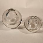 Leerdam glazen vazen - set van 2, Overige kleuren, Ophalen of Verzenden, Minder dan 50 cm, Glas