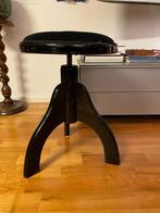 Zwarte pianokruk hoogglans, Ophalen of Verzenden, In hoogte verstelbaar, Gebruikt, Hout