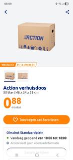 Action Verhuisdoos - Zo goed als nieuw! En nieuw 15 stuks, Ophalen, Doos, 40 tot 60 cm, Opvouwbaar