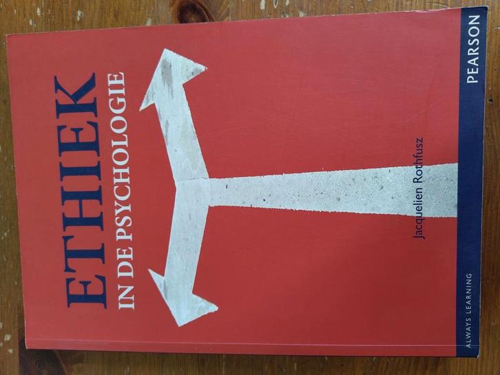 Jacquelien Rothfusz - Ethiek in de psychologie, Boeken, Schoolboeken, Zo goed als nieuw, Nederlands, Overige niveaus, Ophalen of Verzenden