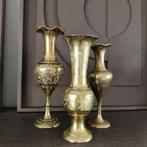 Antieke messing vaasjes - vaas, Ophalen of Verzenden