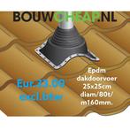 Dakdoorvoer epdm universele 25x25cm diameter 80 t/m 160mm., Doe-het-zelf en Verbouw, Dakpannen en Dakbedekking, Ophalen of Verzenden