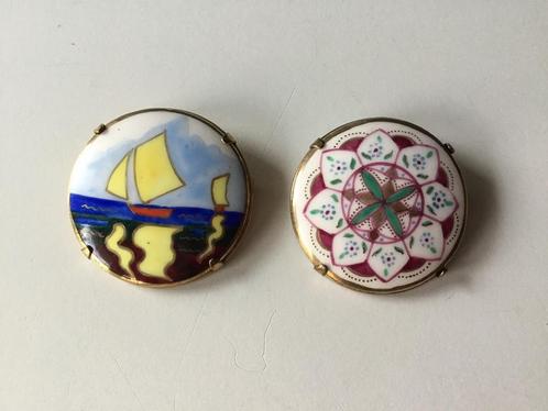 2 Antieke Franse Broches 1950 ( in Hilversum), Sieraden, Tassen en Uiterlijk, Broches, Gebruikt, Overige materialen, Goud, 4 tot 7 cm
