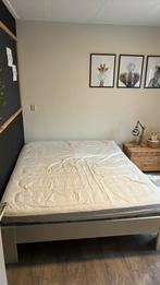 Tweepersoonsbed 160x200cm, Huis en Inrichting, Slaapkamer | Bedden, Ophalen, Wit, Tweepersoons, Zo goed als nieuw
