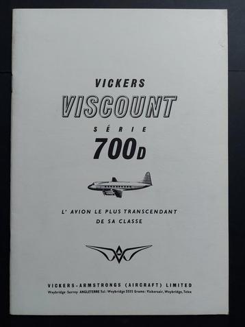 Franstalig boekje van de Viscount 700D (N178)  beschikbaar voor biedingen
