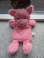 Handpop varken varkentje van Toi Toys Action roze velours, Kinderen en Baby's, Speelgoed | Knuffels en Pluche, Ophalen of Verzenden