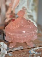 Roze opaline bonbonniere, Ophalen of Verzenden