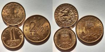 3 munten Nederlandse Antillen Pr-FDC beschikbaar voor biedingen
