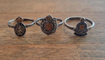 WWII Silver Regimental Sweetheart ringen  beschikbaar voor biedingen