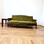 Vintage mosgroene zetel / chesterfield / canapé, Eén stripboek, Ophalen