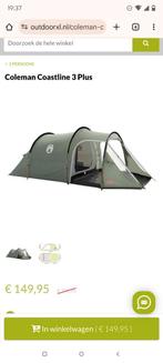 Coleman Coastline 3 Plus Tent, Caravans en Kamperen, Ophalen of Verzenden, Gebruikt, Tot en met 3