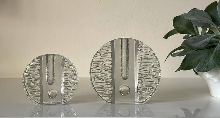 2 Walther Glas solifleur vazen, Antiek en Kunst, Antiek | Glas en Kristal, Ophalen of Verzenden