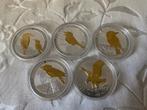 Vergulde vogeltjes 1 oz collector items, Ophalen of Verzenden, Zilver