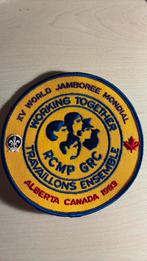 Backpatch world jamboree 1983, Verzamelen, Ophalen of Verzenden, Nieuw, Embleem, Speld of Insigne
