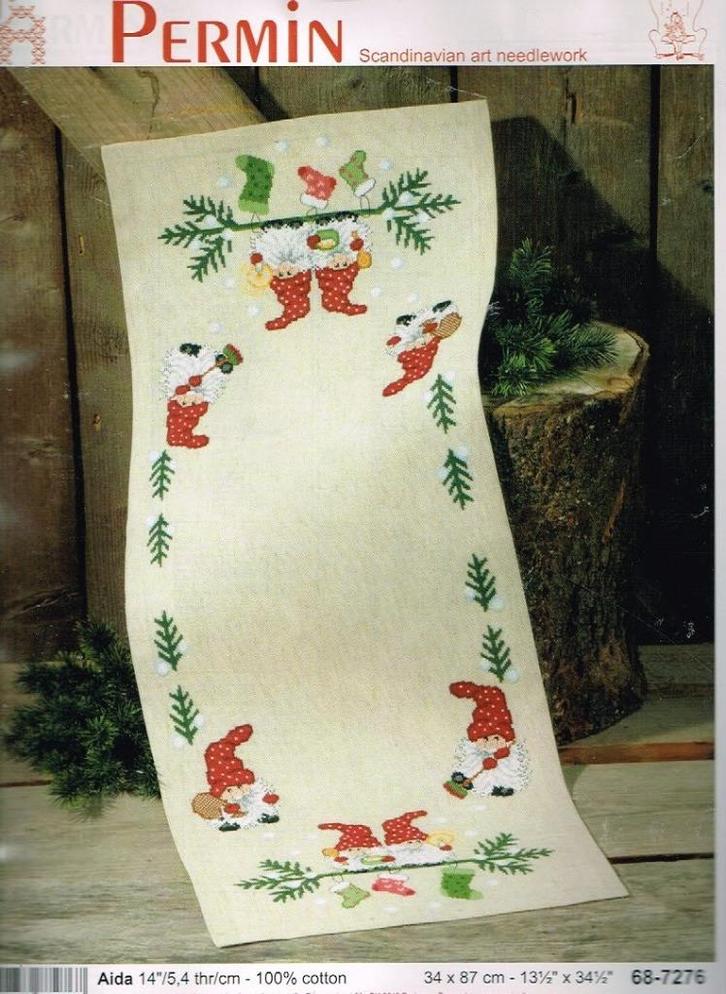 Cado permin borduurpakket kerstloper, elfjes op tak oude pr, Hobby en Vrije tijd, Borduren en Borduurmachines, Nieuw, Borduurpakket