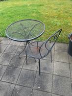 Leuk tuin / bistro tafeltje met stoel, Overige materialen, Stoel, Ophalen of Verzenden, 2 zitplaatsen