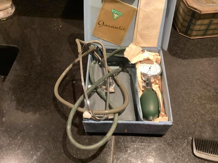 Vintage Bloeddrukmeter in Originele Doos, Antiek en Kunst, Antiek | Gereedschap en Instrumenten, Ophalen of Verzenden