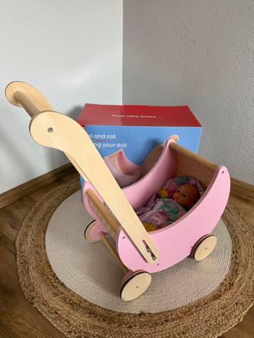 Roze houten poppenwagen Hema beschikbaar voor biedingen