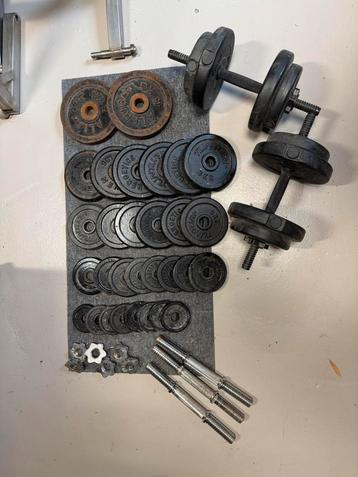 Dumbells met gewichten, 68 kg aan gewicht, dumbell beschikbaar voor biedingen
