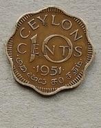 Ceylon, 10 cents 1951, Ophalen of Verzenden, Zuid-Azië, Losse munt
