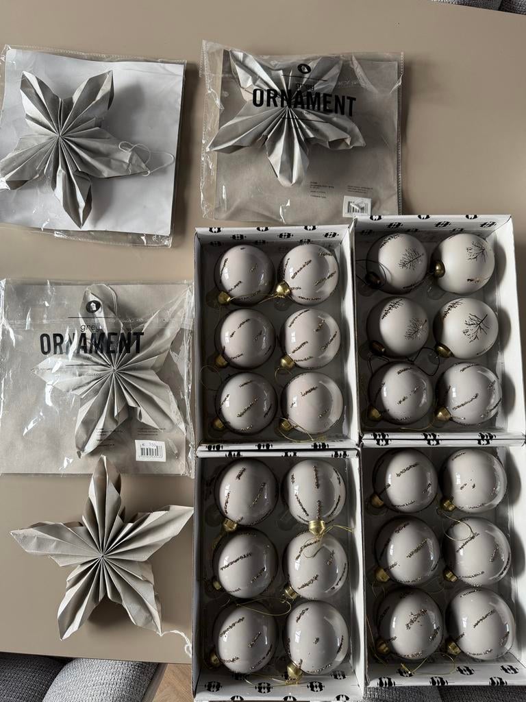 Kerstballen grijs, Diversen, Kerst, Ophalen, Zo goed als nieuw