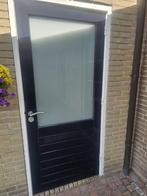 Hardhouten kozijn met deur, Deurkozijn, Zo goed als nieuw, 150 tot 225 cm, Inclusief glas