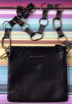 Muxart zwart schoudertasje met hengsel metalen ringen, Ophalen of Verzenden, Zo goed als nieuw, Leer, Zwart