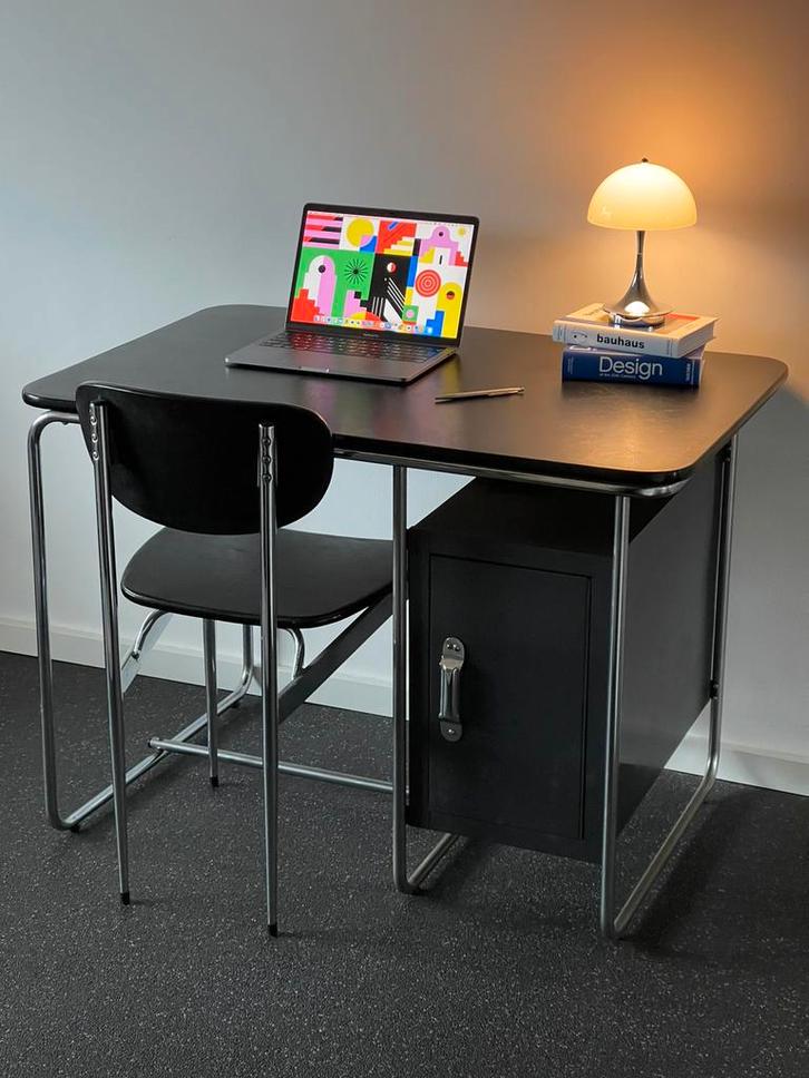 Vintage Bauhaus stijl Bureau set Mid century 1950’s Design, Huis en Inrichting, Bureaus, Zo goed als nieuw, Ophalen of Verzenden